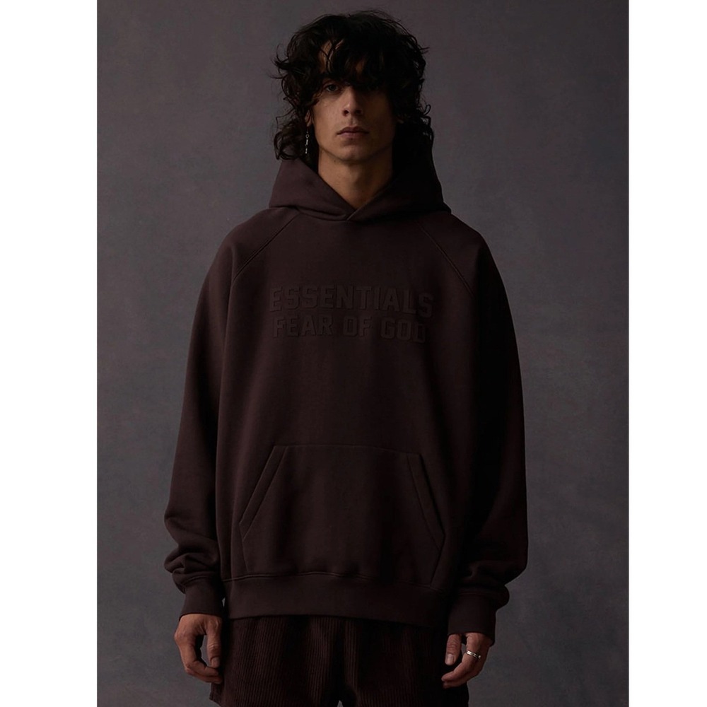 ESSENTIALS Fear of God PLUM Hoodie Limited Edition Oversized Pullover Large NWT - Picture 3 of 12